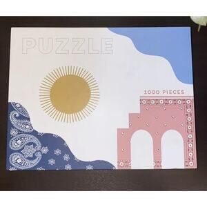Madewell 1000 Piece Jigsaw Puzzle Sun Beach Greece Modern Contemporary Pre-owned
